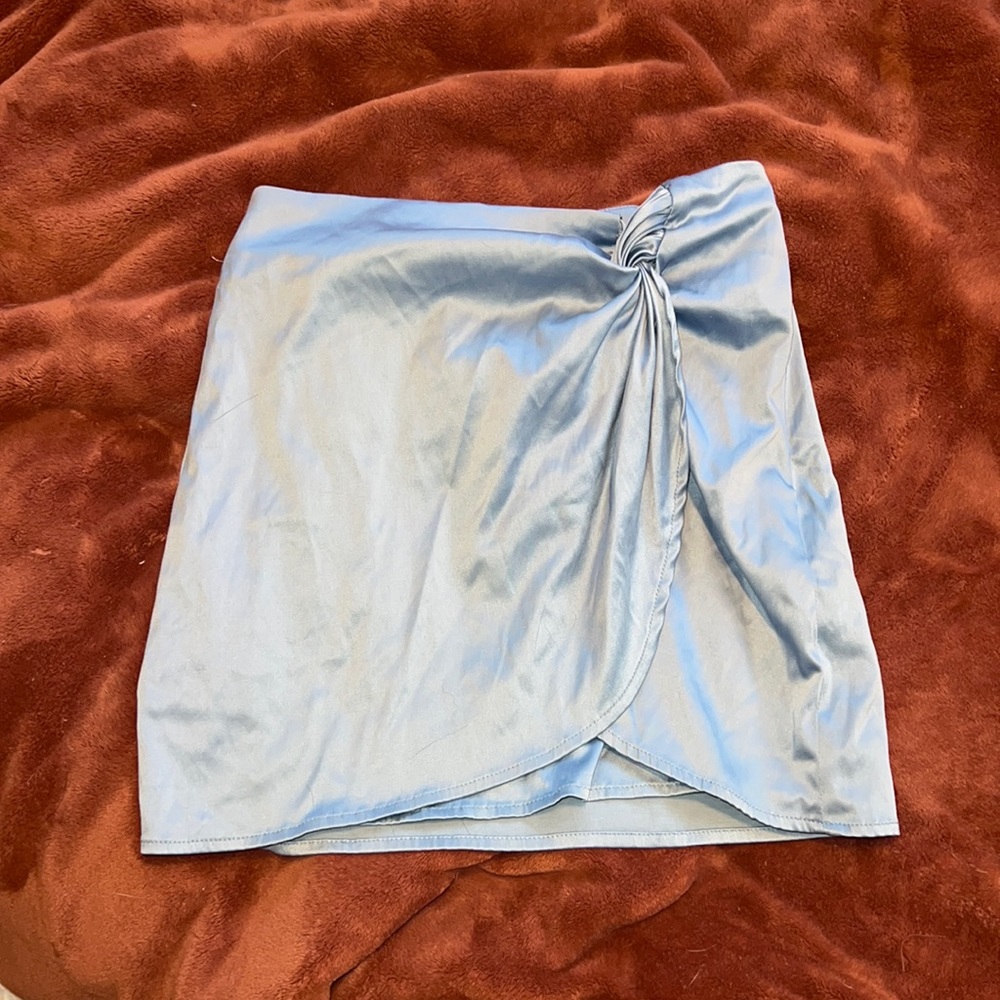 Blue mini skirt